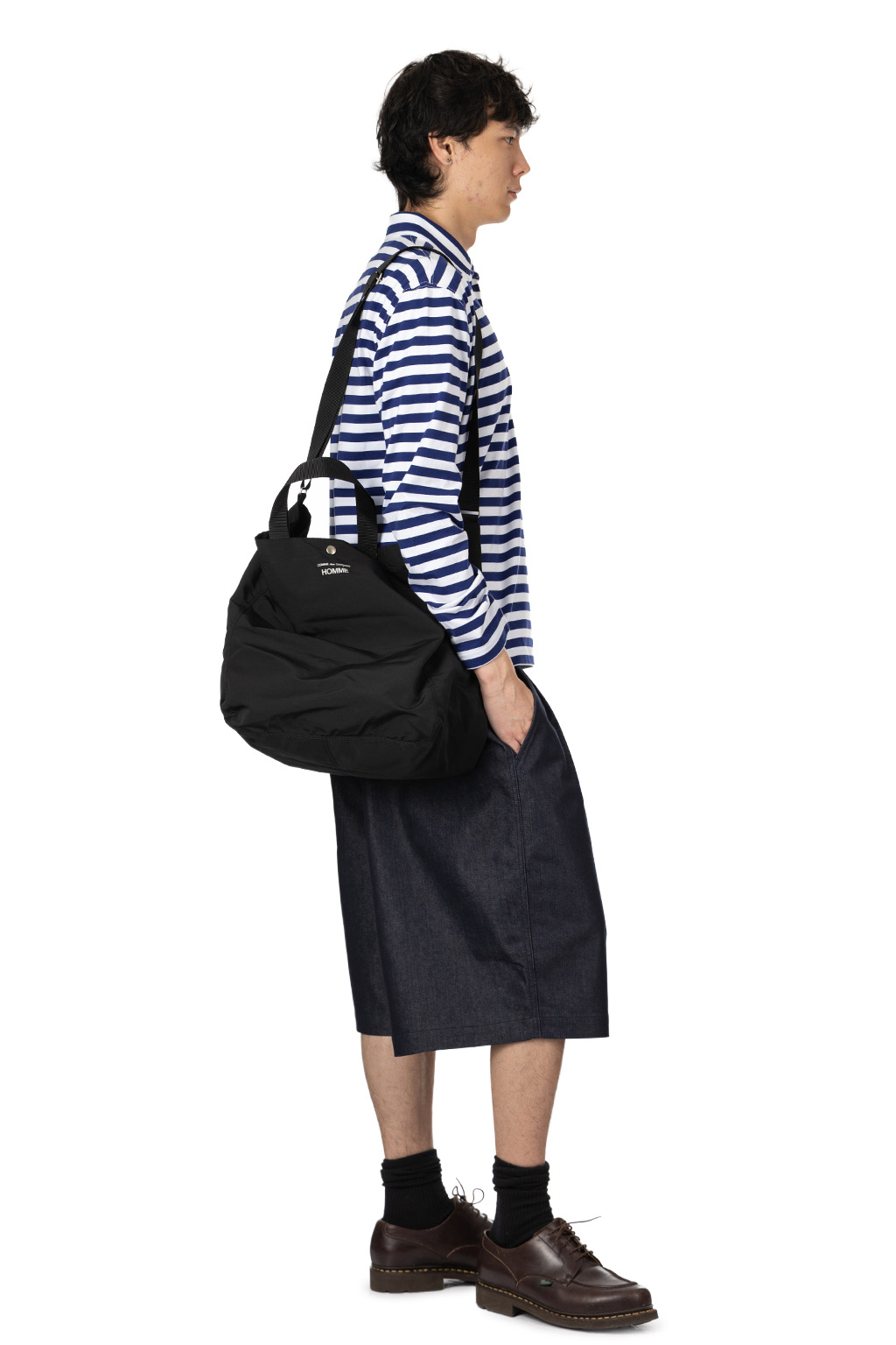 Comme Des Garcons Homme - Cotton Nylon Gros Grain Tote Bag - Black