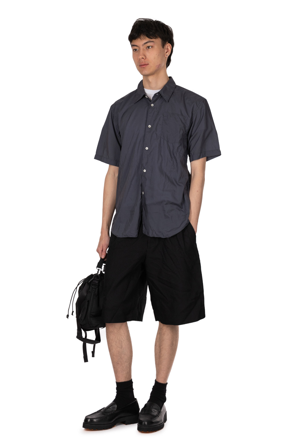 Comme Des Garcons Homme Deux - Men's Short Sleeve Shirt - Grey