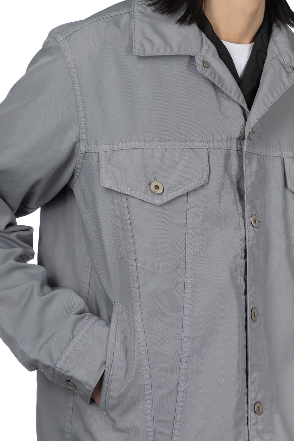 Comme Des Garcons Homme Deux - Denim Style Jacket - Light Grey