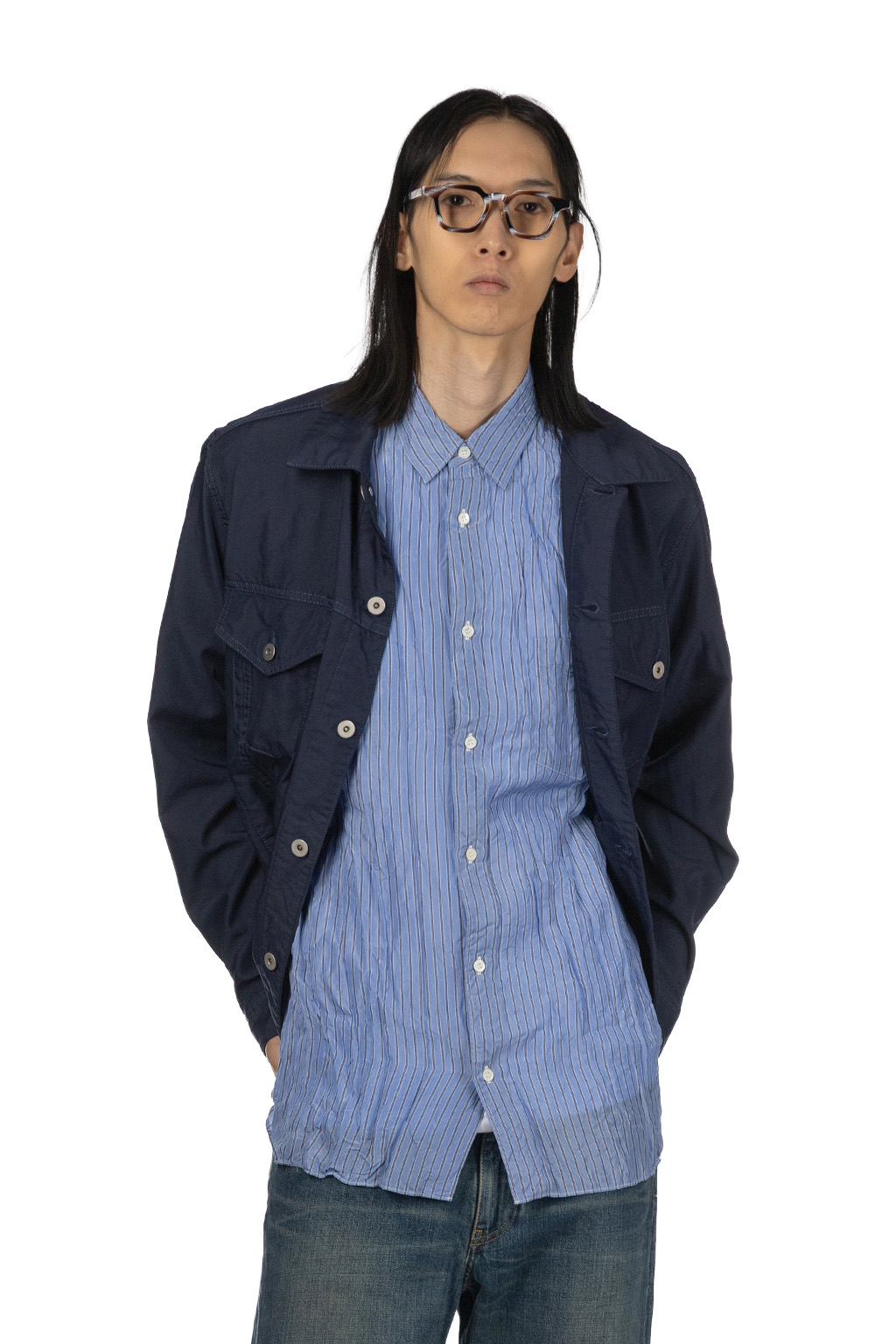 Comme Des Garcons Homme Deux - Denim Style Jacket - Navy
