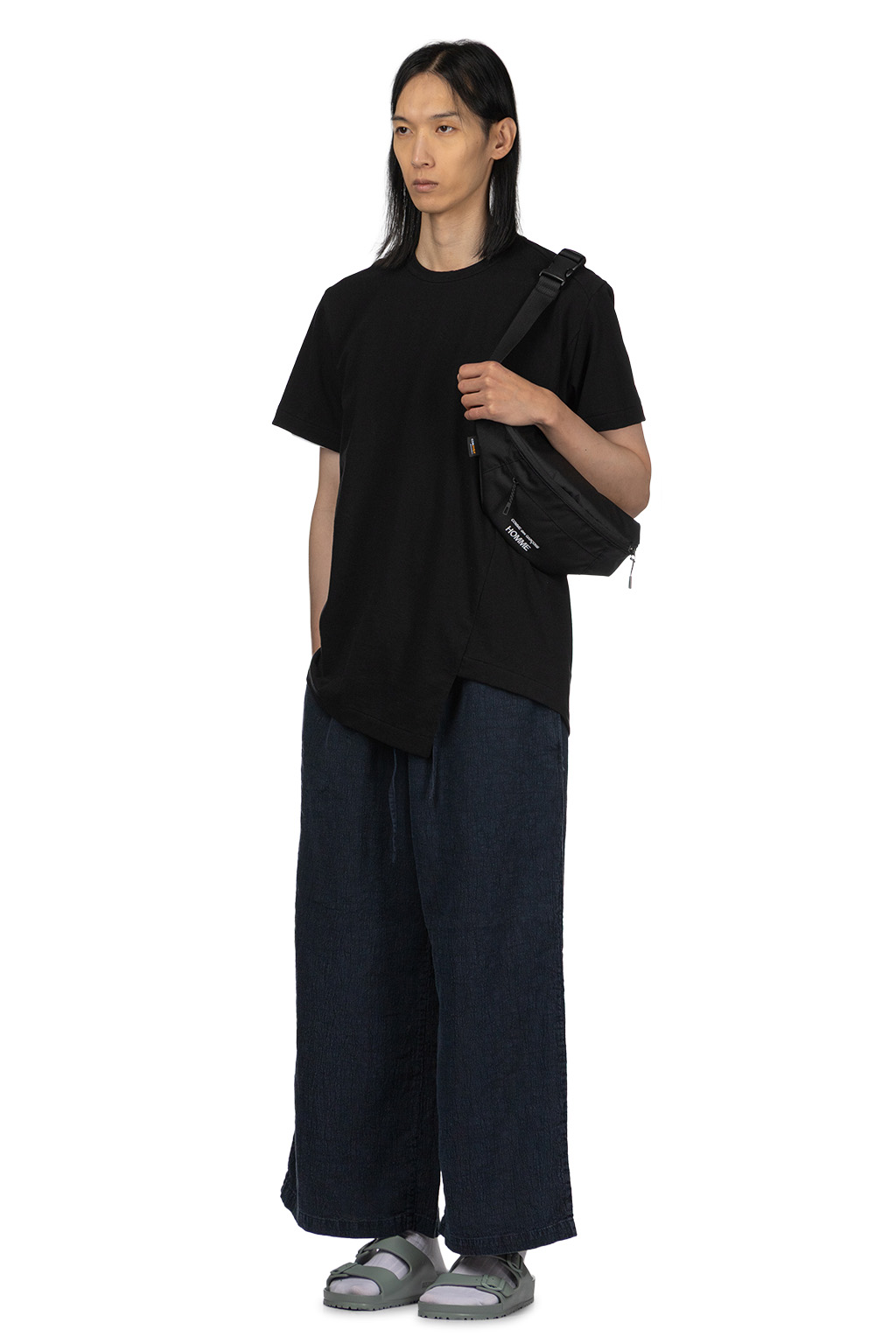 Comme Des Garcons Homme Deux - Irrangle T-Shirt with logo - Black