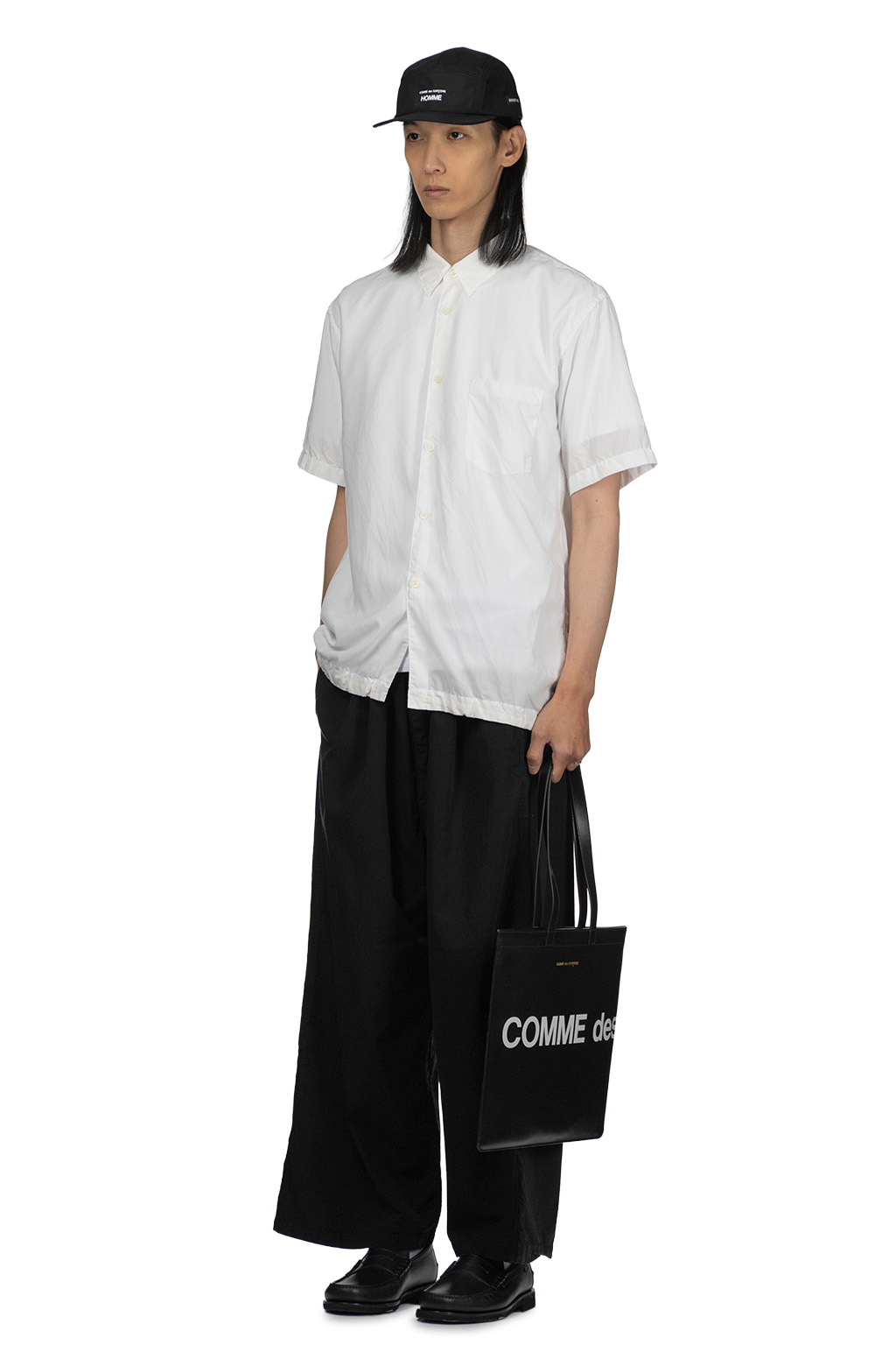Comme Des Garcons Homme Deux - Short Sleeve Button-Up Shirt - White