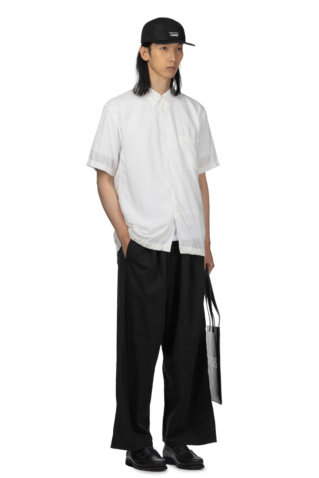 Comme Des Garcons Homme Deux - Short Sleeve Button-Up Shirt - White