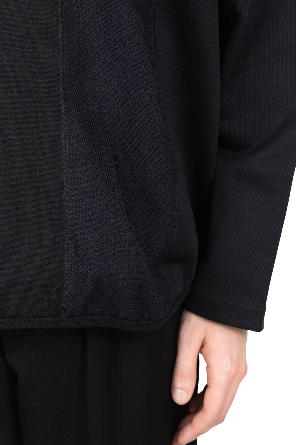 Comme Des Garcons Homme - Poly Wool x Cotton Double Faced Tee - Black