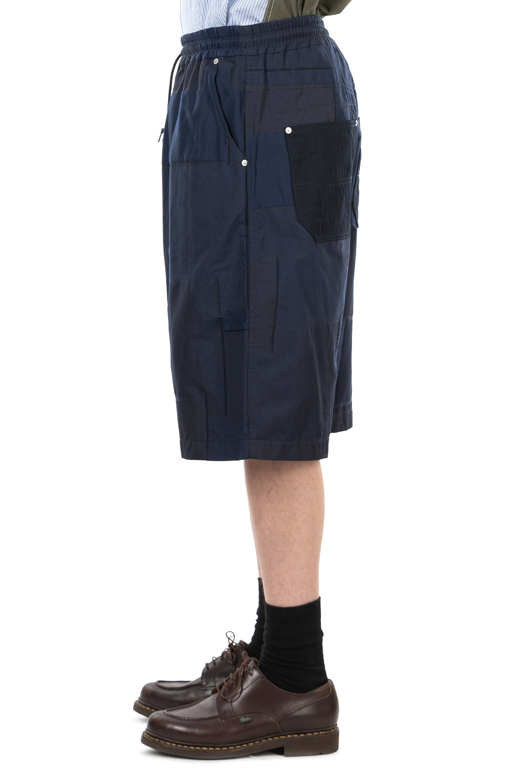 Comme Des Garcons Homme - Patchwork Jacquard Shorts - Navy