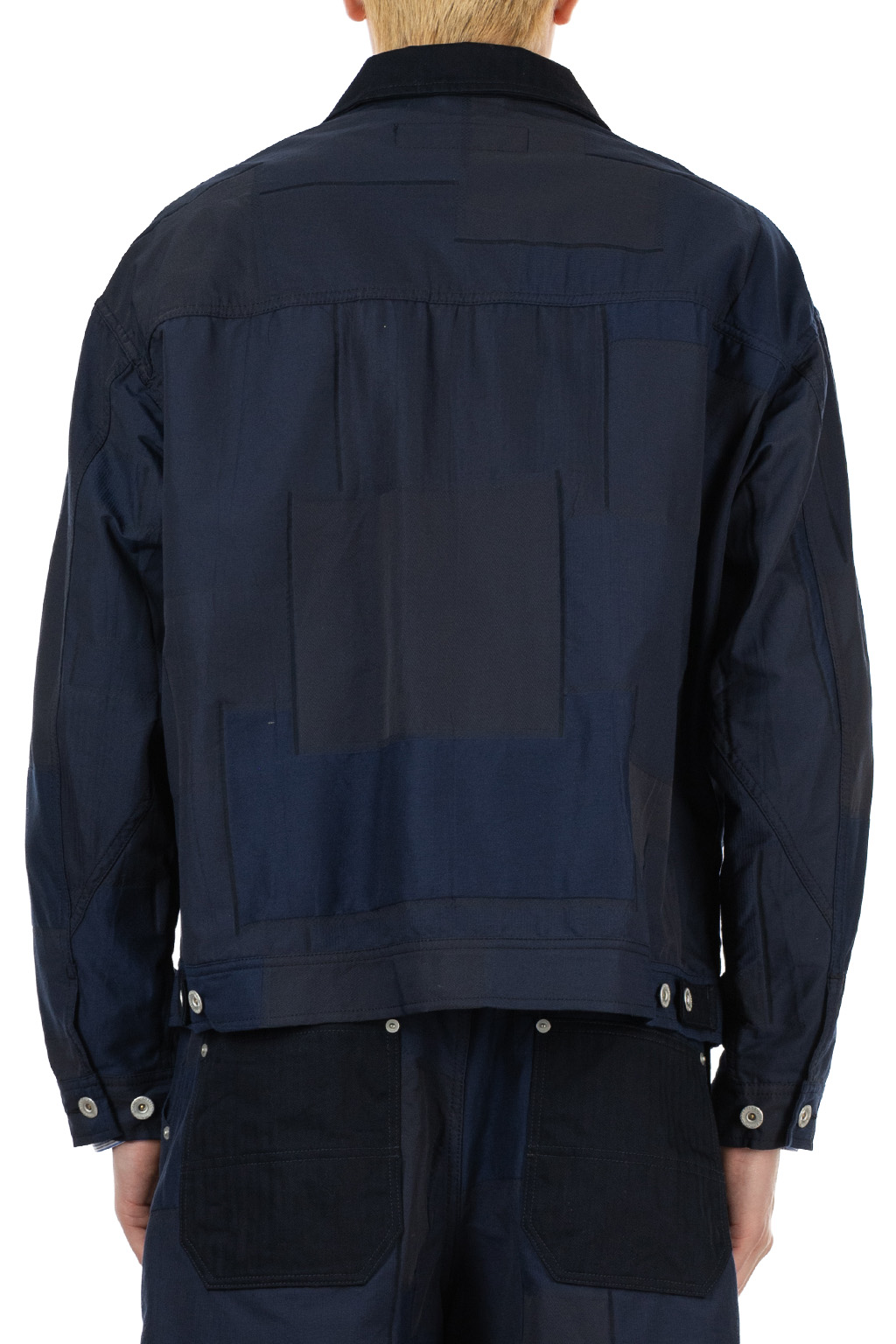 Comme Des Garcons Homme - Patchwork Zipper Jacquard Jacket - Navy