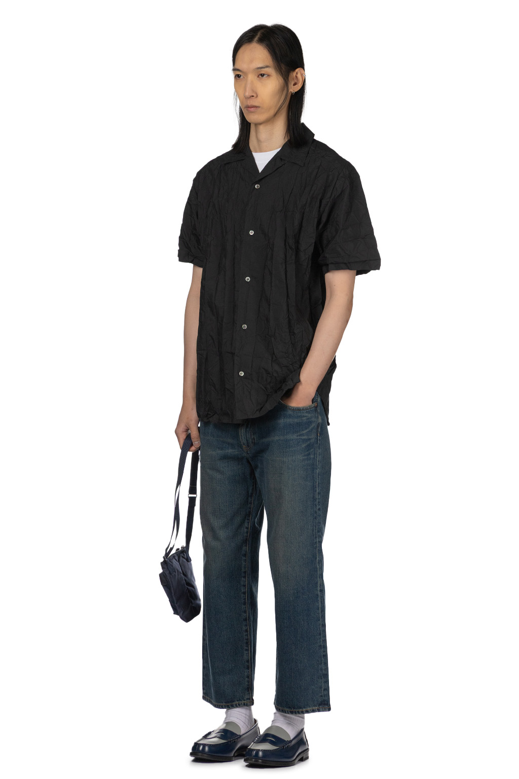 Comme Des Garcons Homme - Mens Short Sleeve Logo Shirt - Black