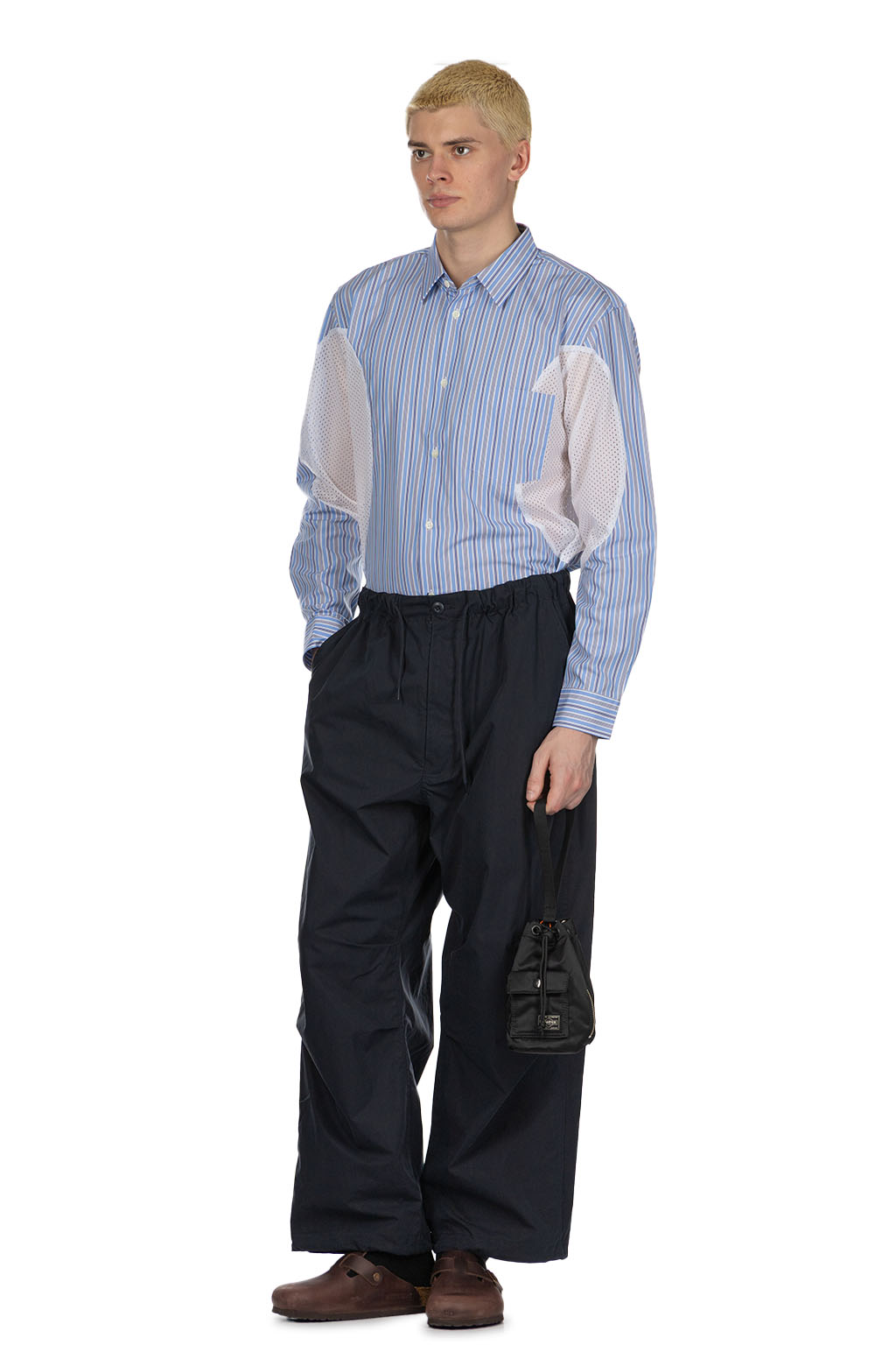 Comme Des Garcons Homme - Men's Wide Leg Trousers - Navy