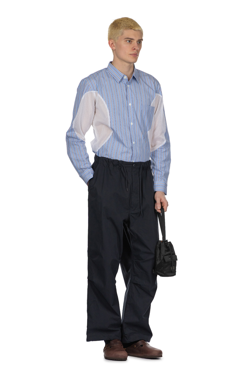 Comme Des Garcons Homme - Men's Wide Leg Trousers - Navy