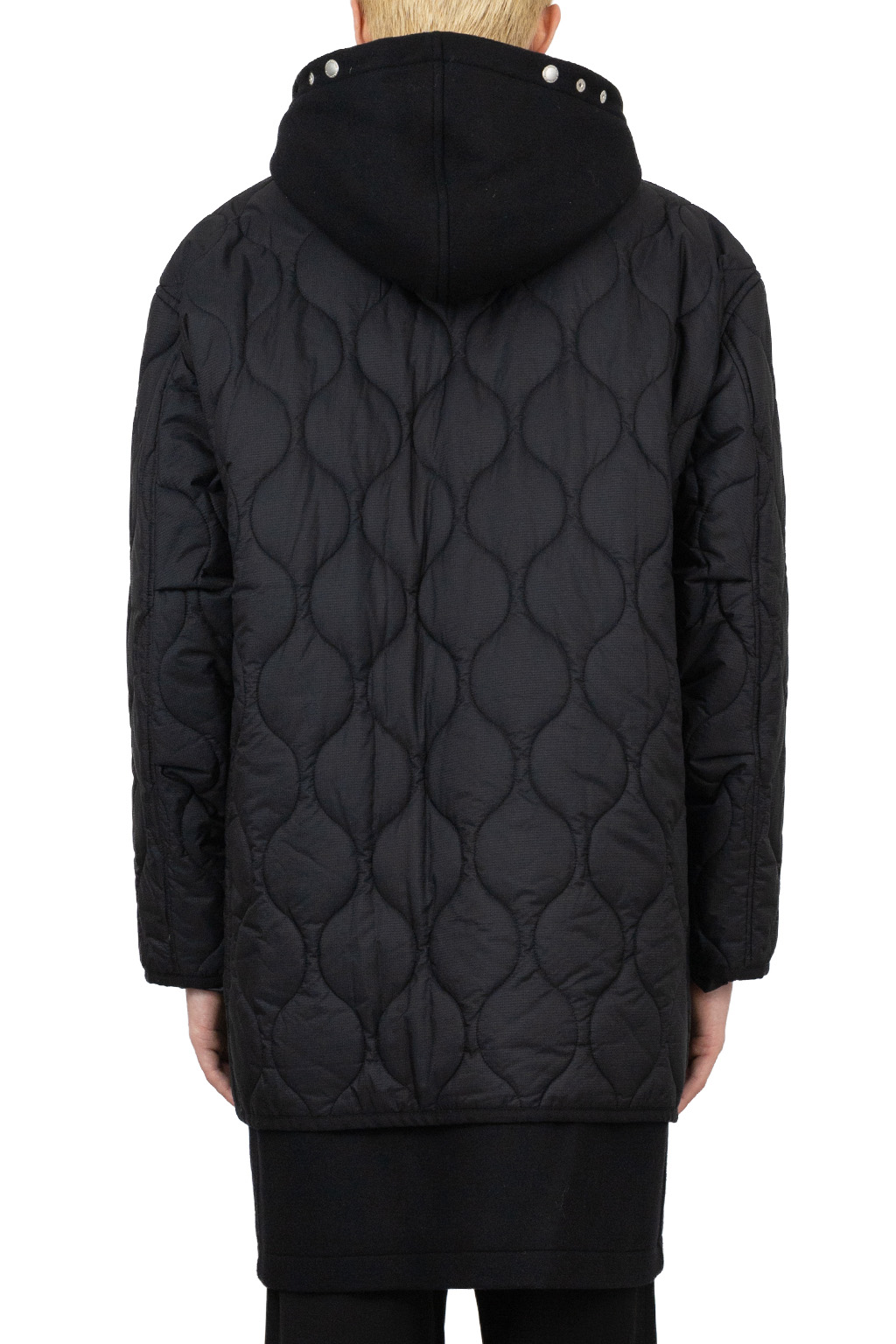 Comme Des Garcons Homme - Wool Melton x Nylon Rip Quilted - Black