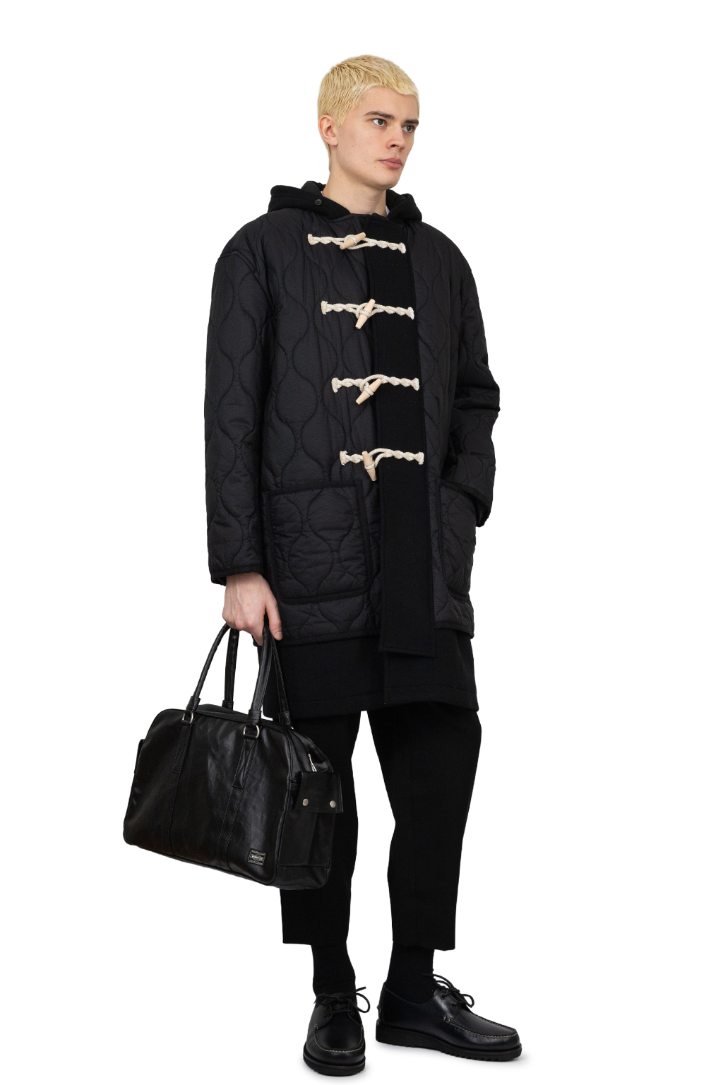 Comme Des Garcons Homme - Wool Melton x Nylon Rip Quilted - Black