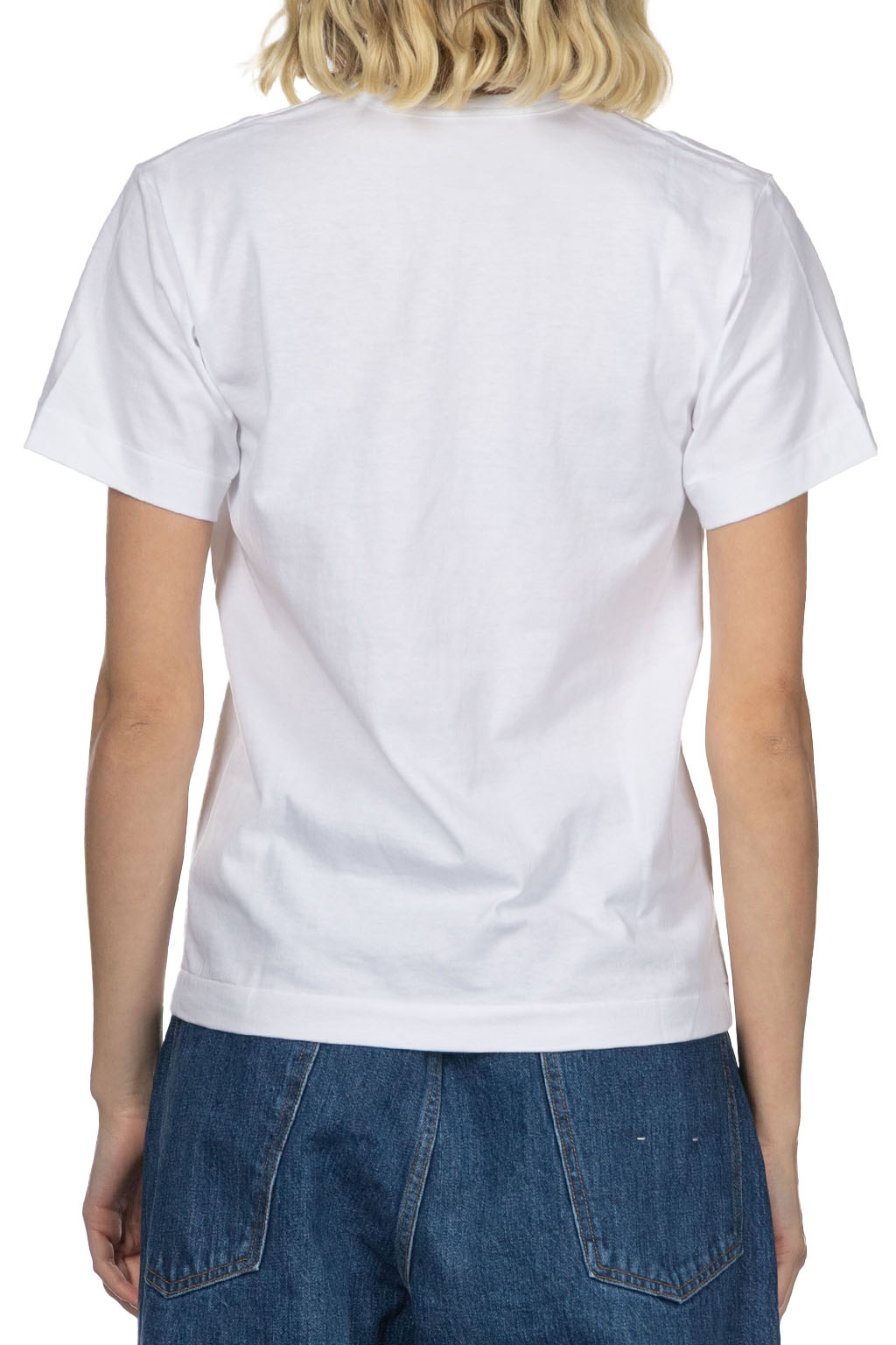 Comme Des Garcons Play Unisex Big Black Heart T-Shirt - White