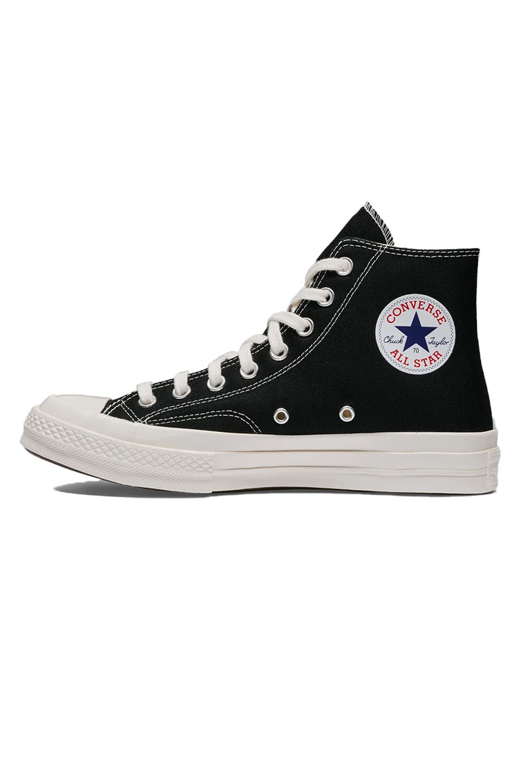 Comme Des Garcons Play - Black Converse - Small Heart Chuck 70 High Sneakers