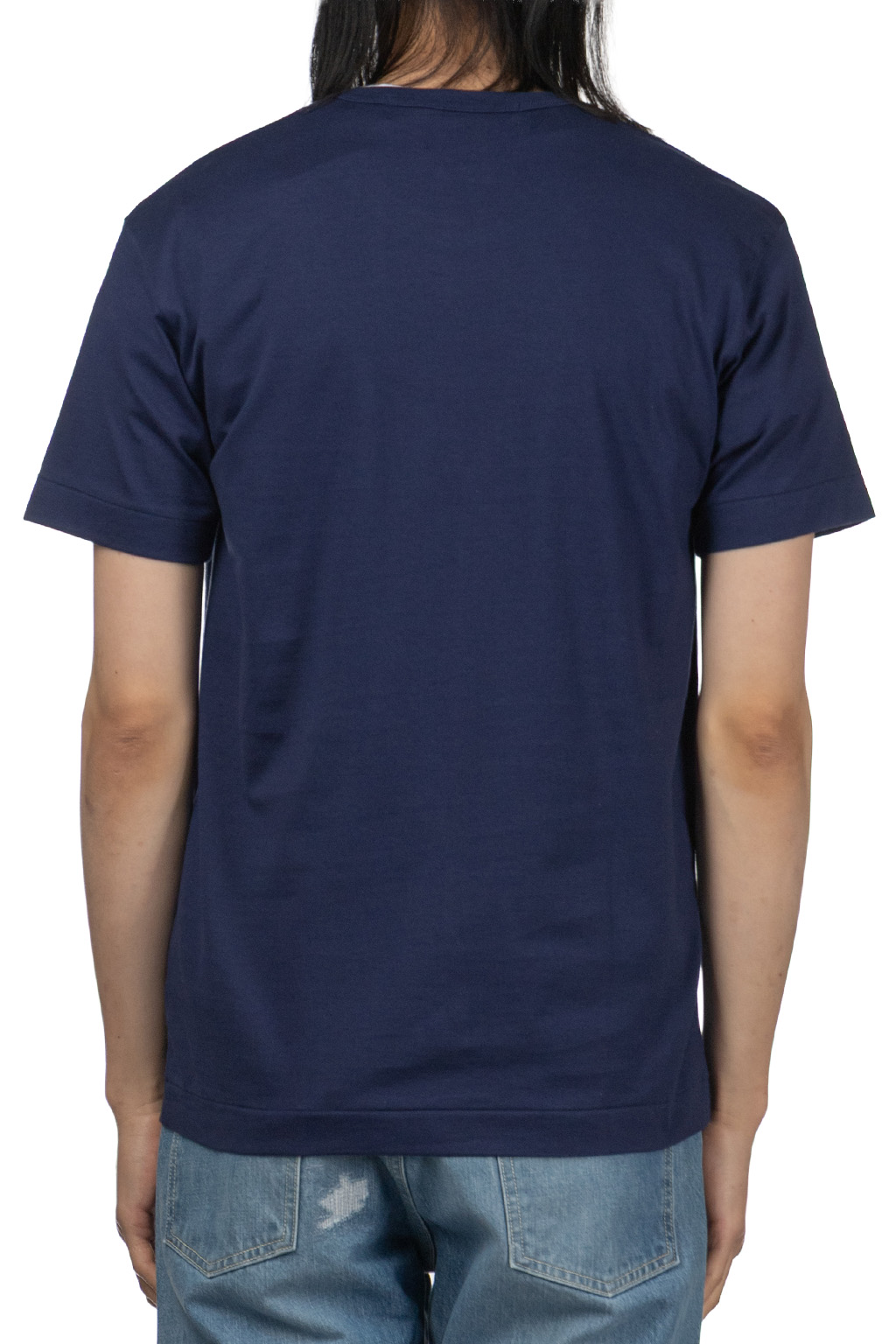 Comme Des Garcons Play UNISEX Gold Heart T-Shirt - Navy