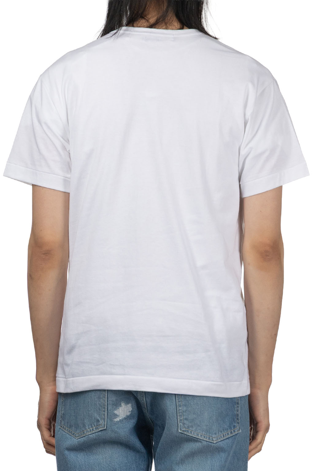 Comme Des Garcons Play Unisex Big x Small Pink Heart T-Shirt - White