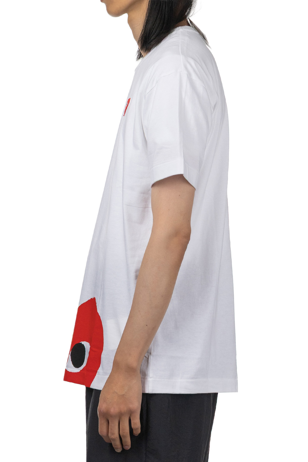 Comme Des Garcons Play - Men's Red Heart T-Shirt - White
