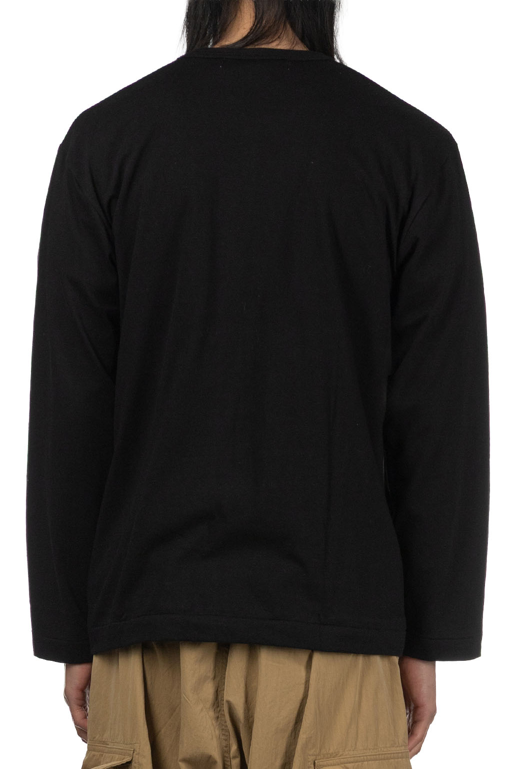 Comme Des Garcons Play Unisex Red Heart Long Sleeve T-Shirt - Black