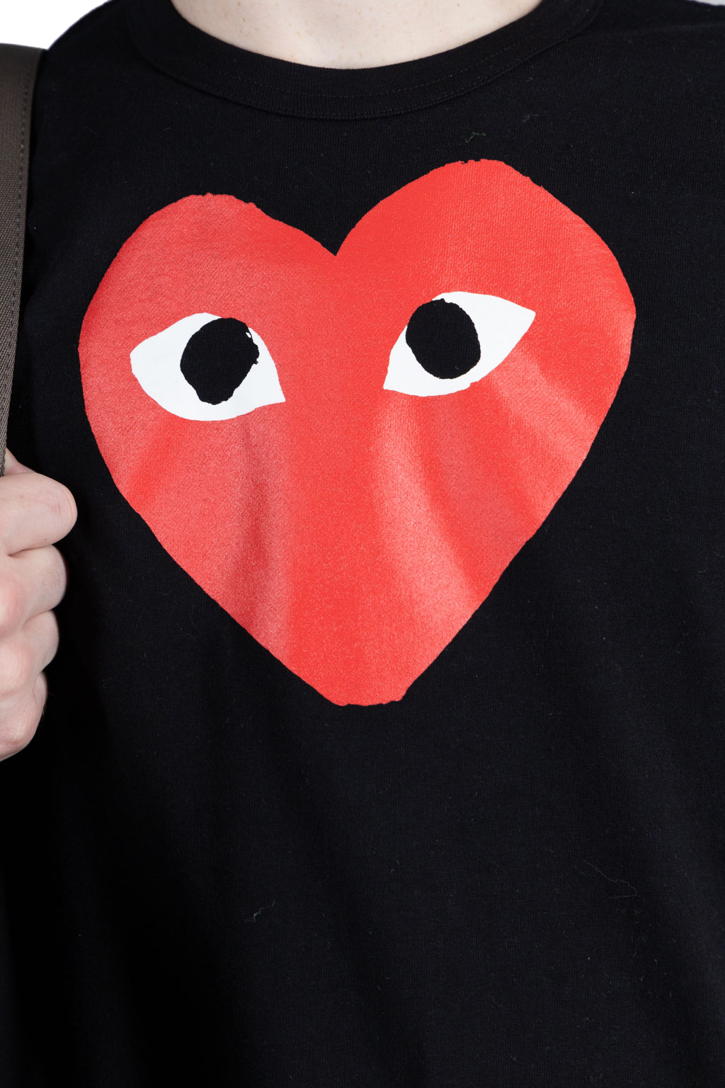 Comme Des Garcons Play Red Heart T-Shirt - Black
