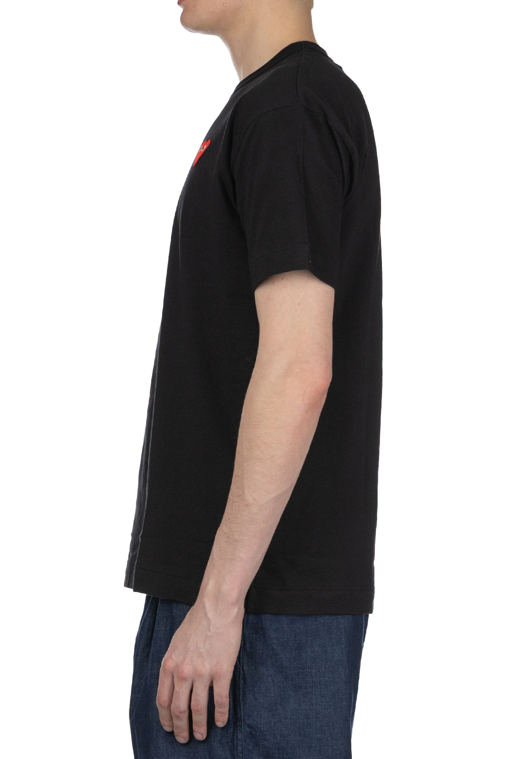 Comme Des Garcons Play Unisex Red Heart T-Shirt - Black