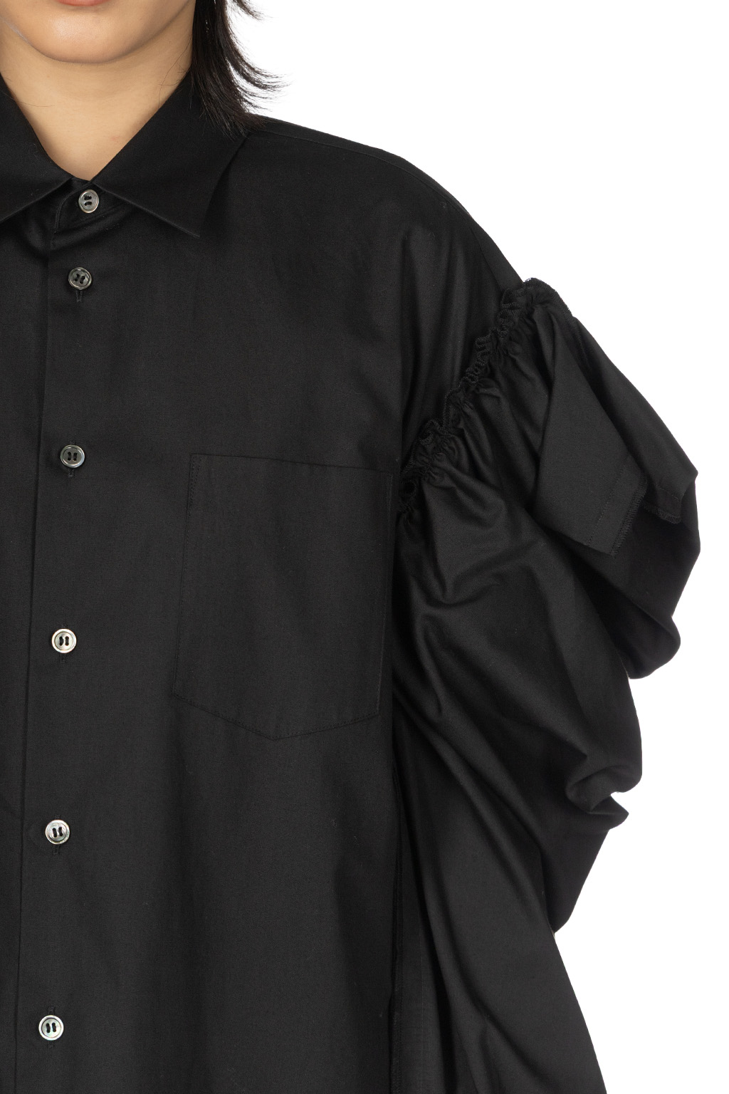 Comme Des Garcons TAO - Cotton Board Blouse - Black
