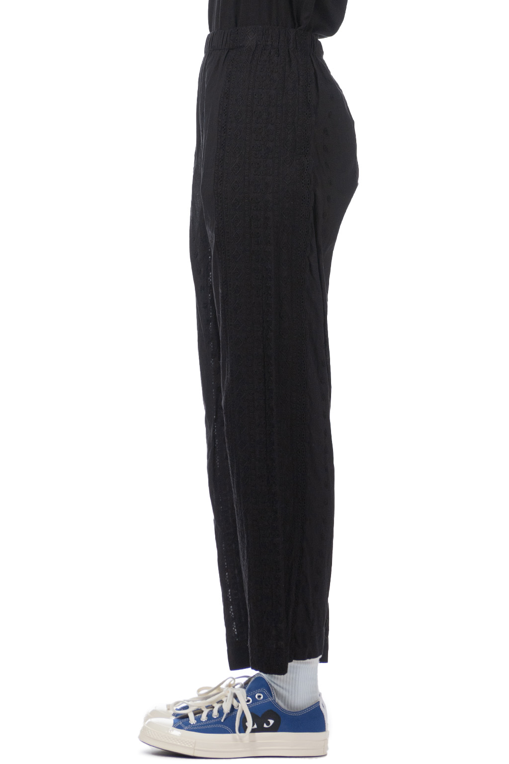 Comme Des Garcons TAO - Cotton Embroidery Washed Pants - Black