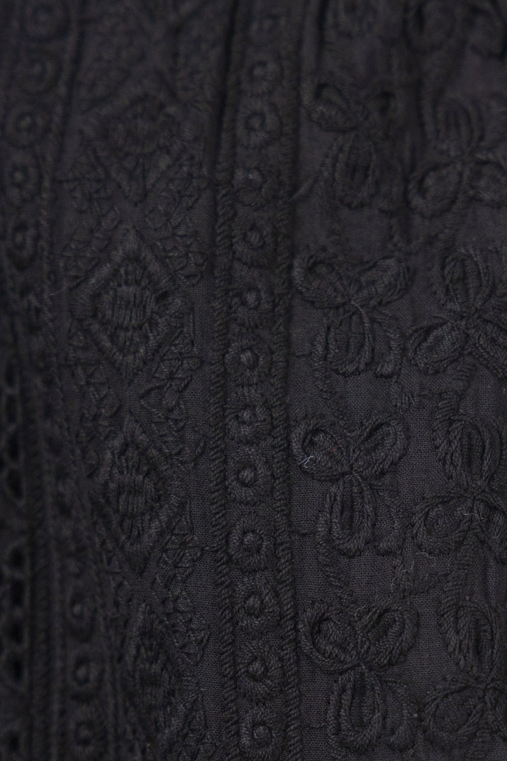Comme Des Garcons TAO - Cotton Embroidery Washed Pants - Black
