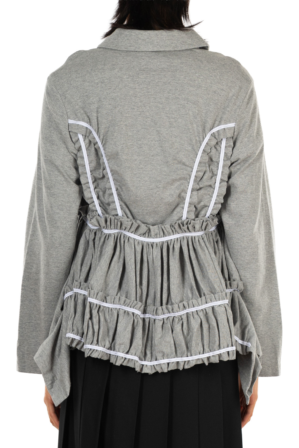 Comme Des Garcons TAO - Round Collar Ruffle Shirt - Top Gray