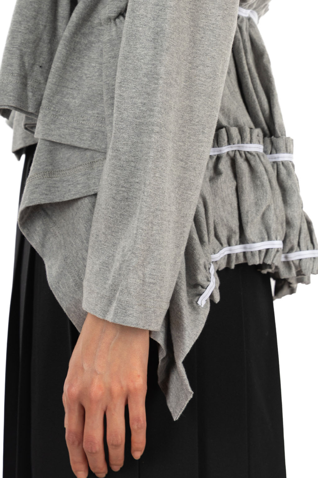 Comme Des Garcons TAO - Round Collar Ruffle Shirt - Top Gray