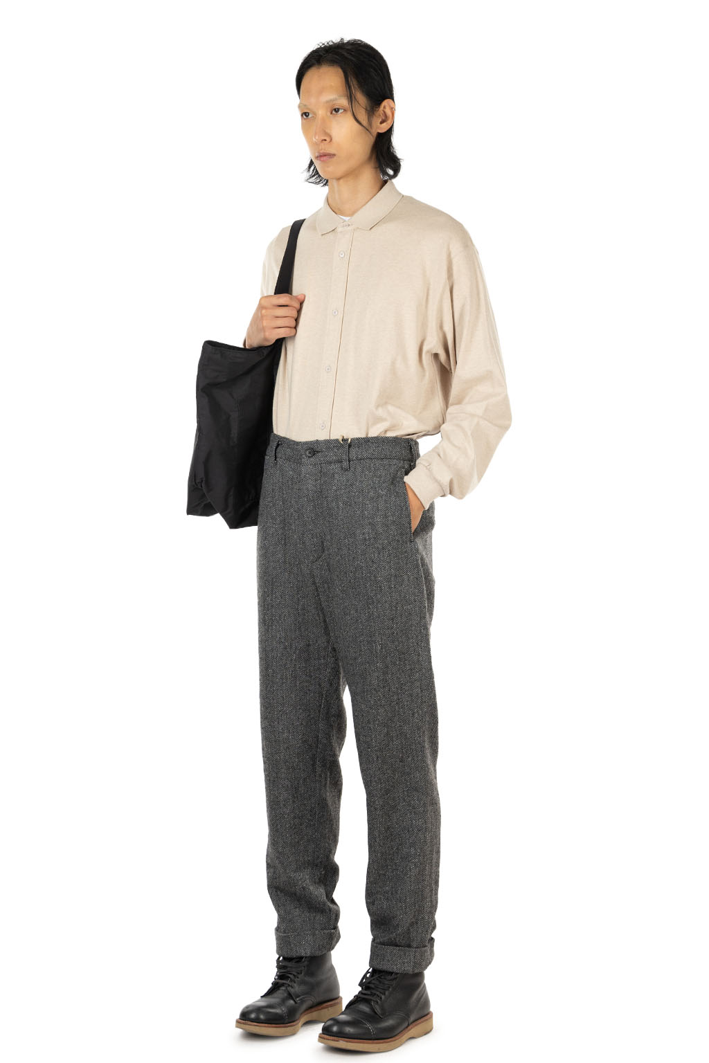 Engineered Garments - Andover Pant - Grey Poly Wool Herringbone