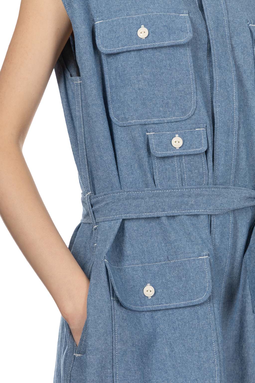 Engineered Garments - Bush Dress - Light Blue 4.5oz Cotton Chambray