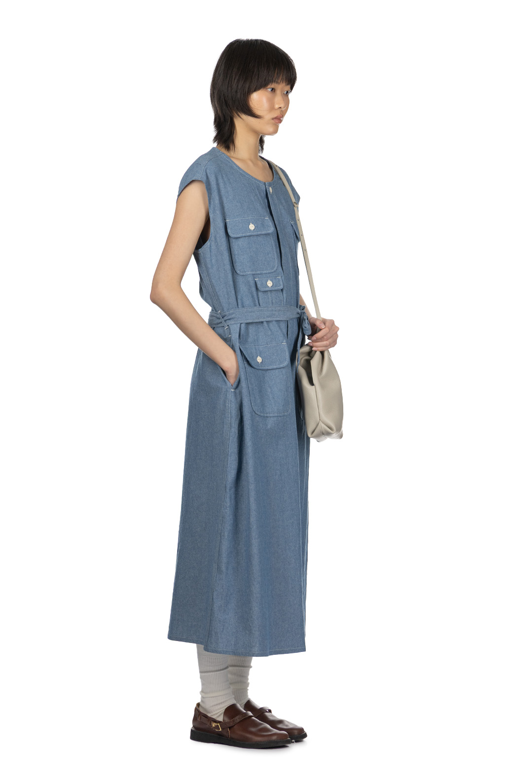 Engineered Garments - Bush Dress - Light Blue 4.5oz Cotton Chambray