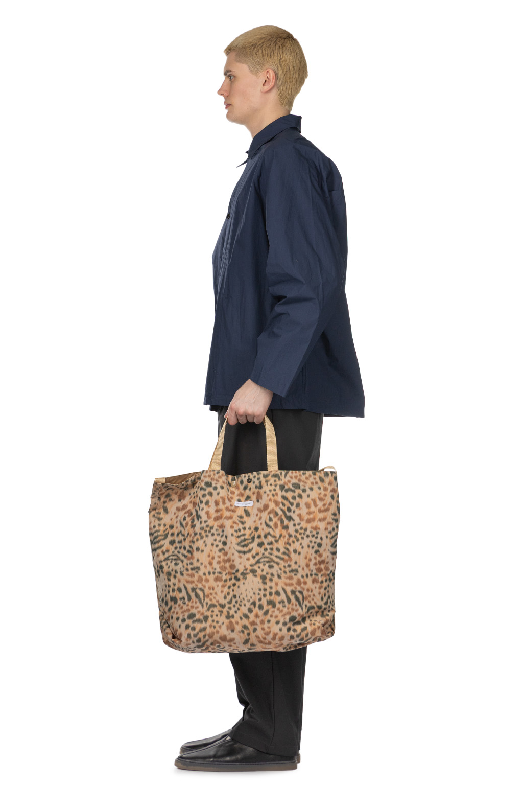 Engineered Garments - Carry All Tote Reversible - Brown Polyester Leopard Print