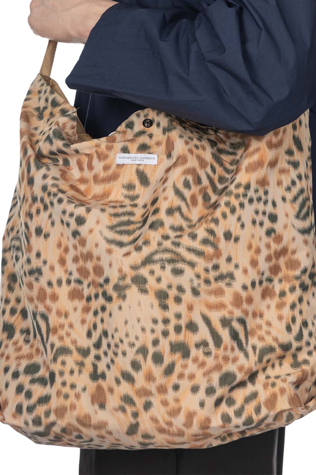 Engineered Garments - Carry All Tote Reversible - Brown Polyester Leopard Print