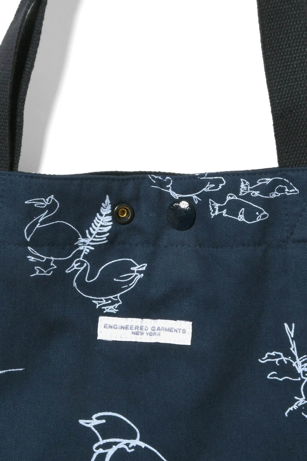 Engineered Garments - Carry All Tote Reversible - Navy Animal Print 6.5oz Flat Twill 