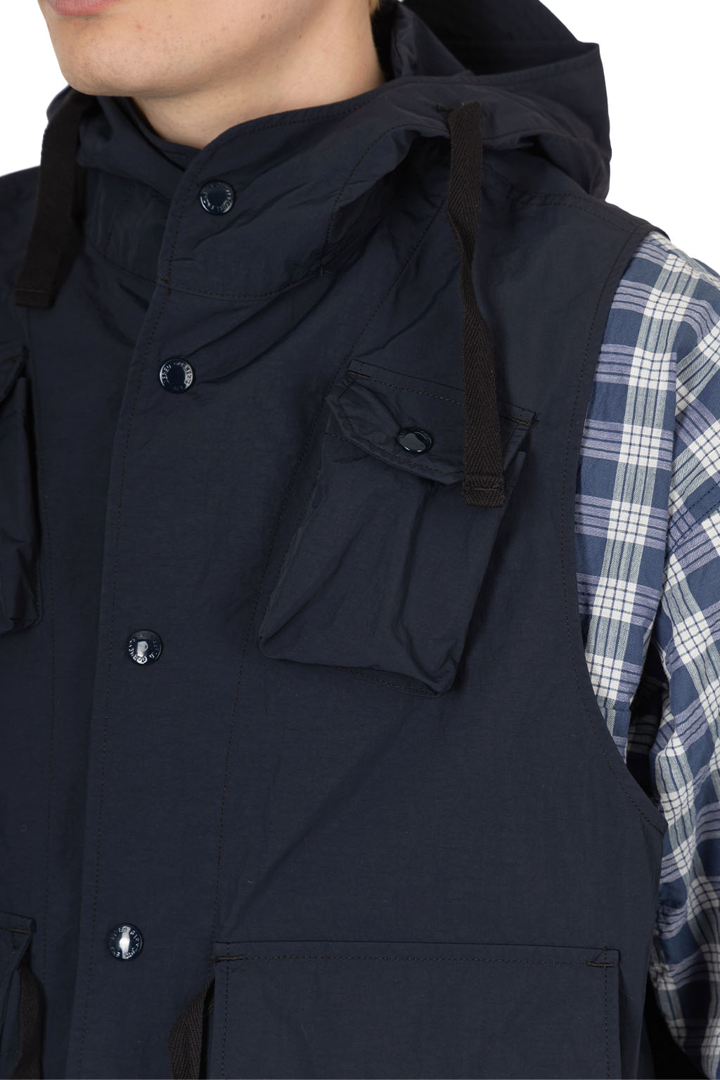 Engineered Garments - Field Vest - A - Dk.Navy Polyester Taslan