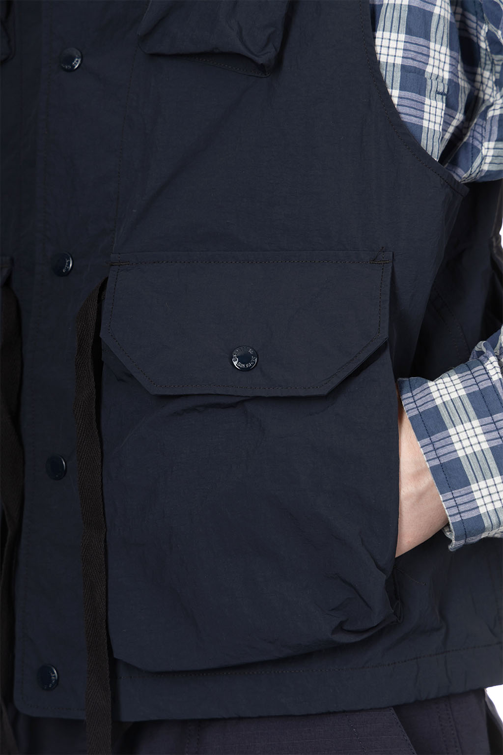 Engineered Garments - Field Vest - A - Dk.Navy Polyester Taslan