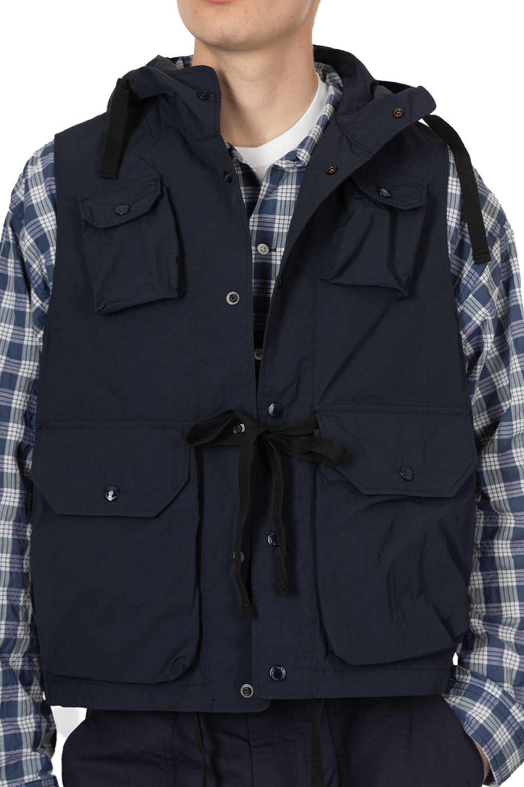 Engineered Garments - Field Vest - A - Dk.Navy Polyester Taslan