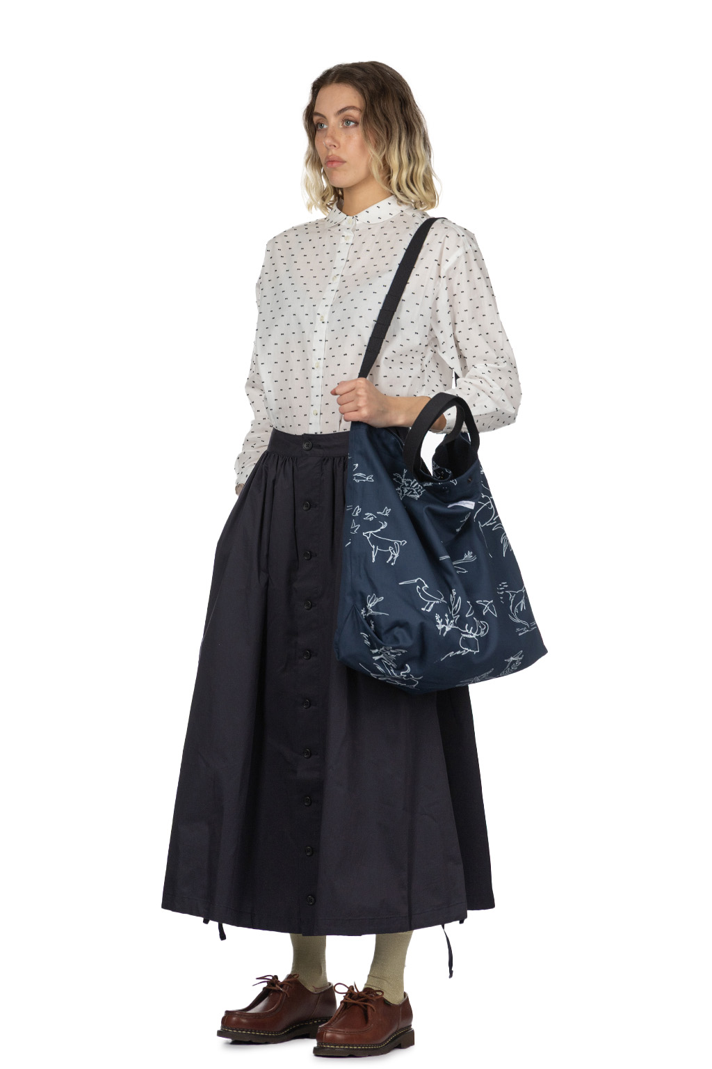 Engineered Garments - Gather Skirt - Dark Navy Highcount Twill