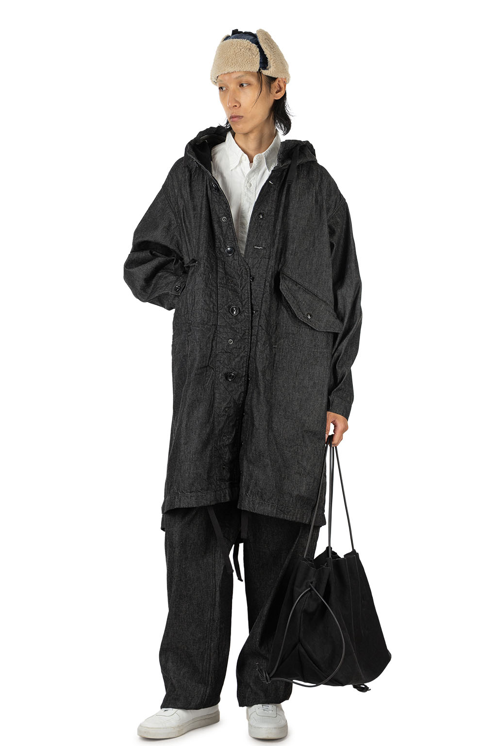 Engineered Garments - Highland Parka - Black Cotton Cone Denim