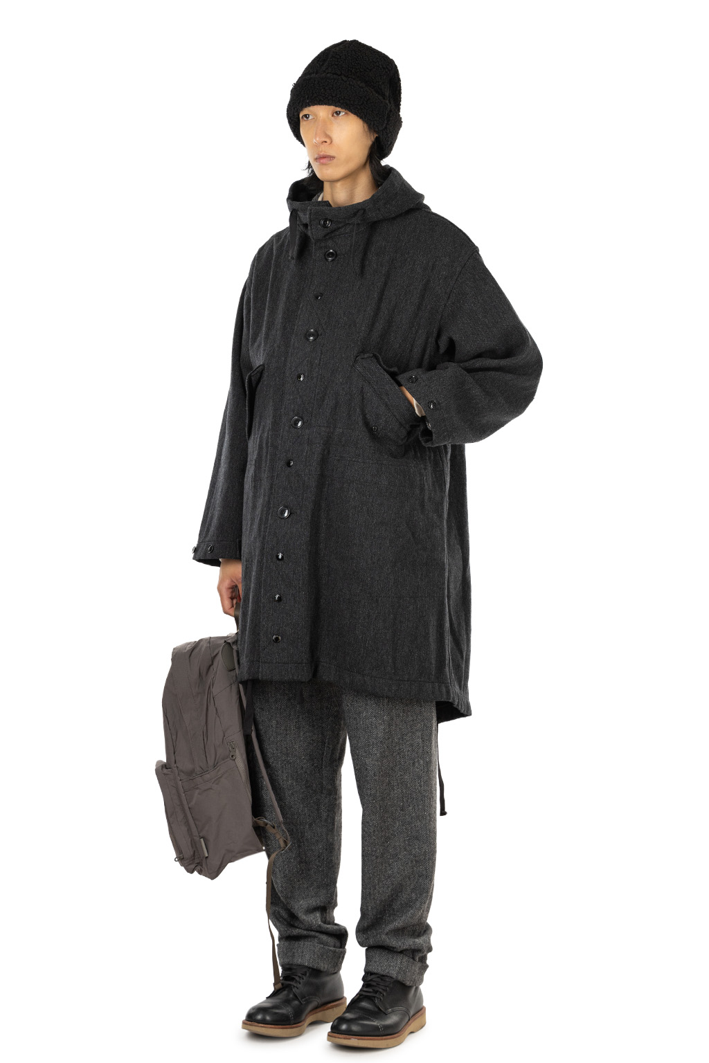 Engineered Garments - Highland Parka - Charcoal Wool Poly Heavy Tweed