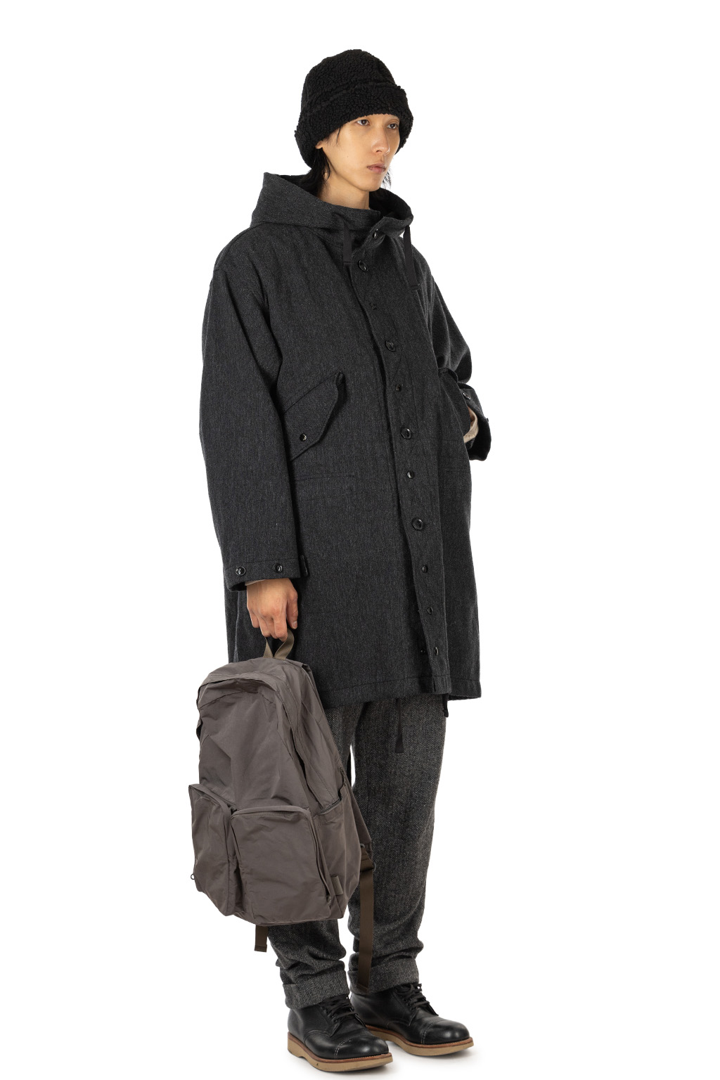 Engineered Garments - Highland Parka - Charcoal Wool Poly Heavy Tweed