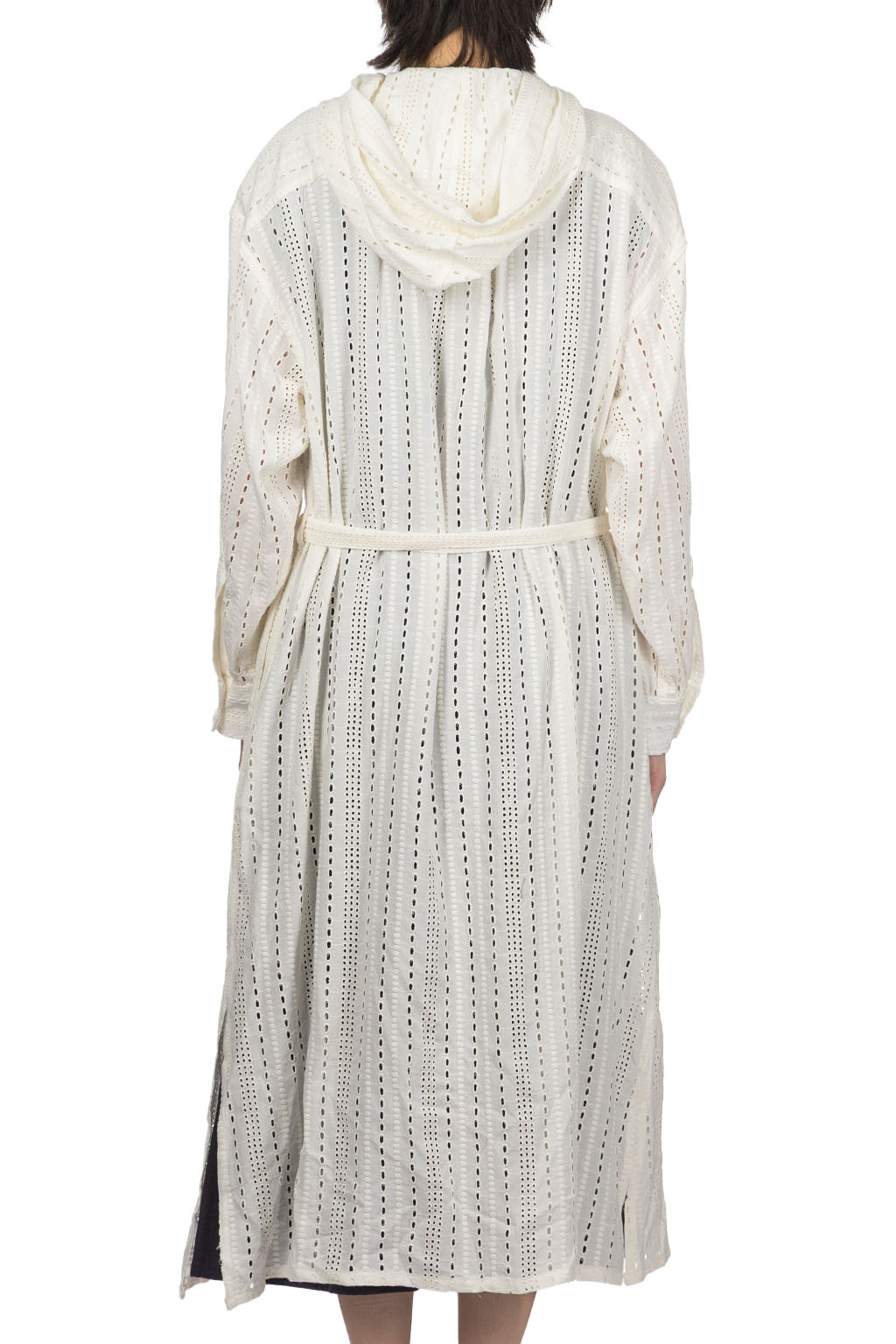 Engineered Garments - Hooded BD Dress -White Rayon Embroidery Eyelet