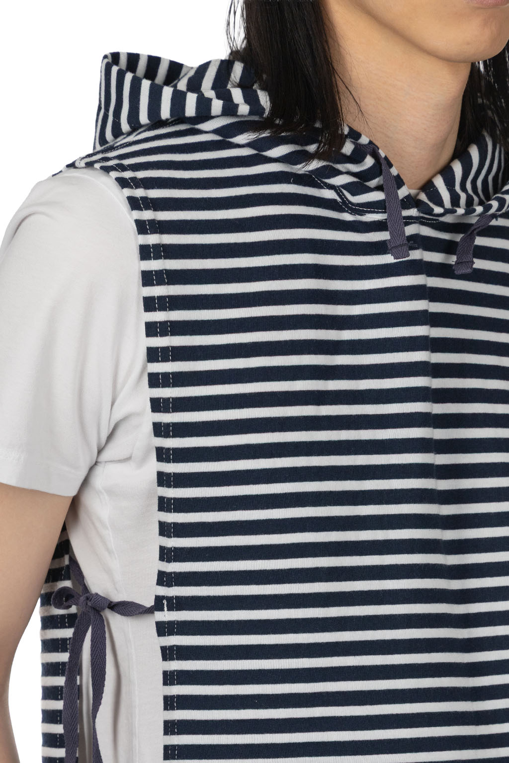 Engineered Garments - Hooded Interliner - Navy White PC Stripe