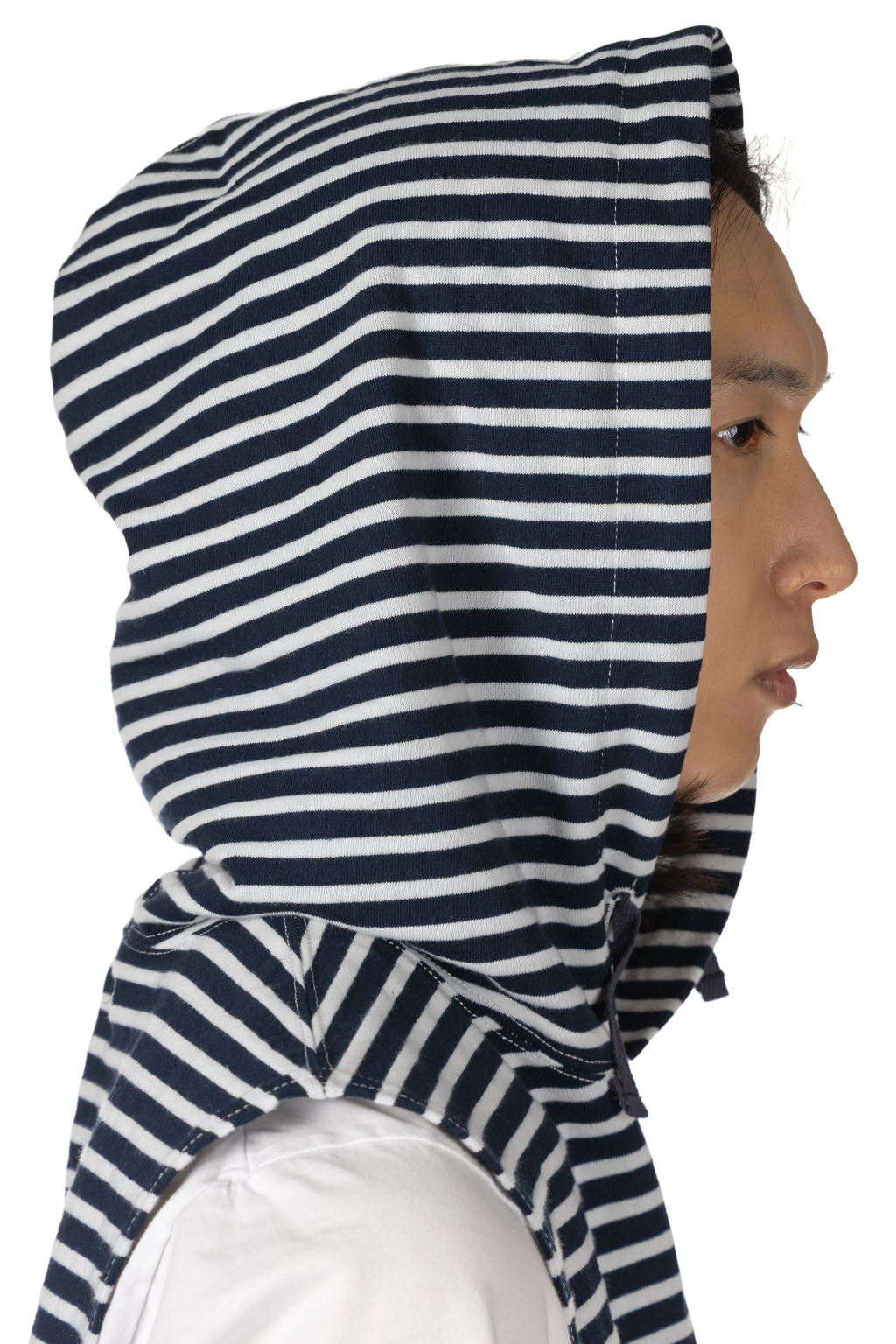 Engineered Garments - Hooded Interliner - Navy White PC Stripe