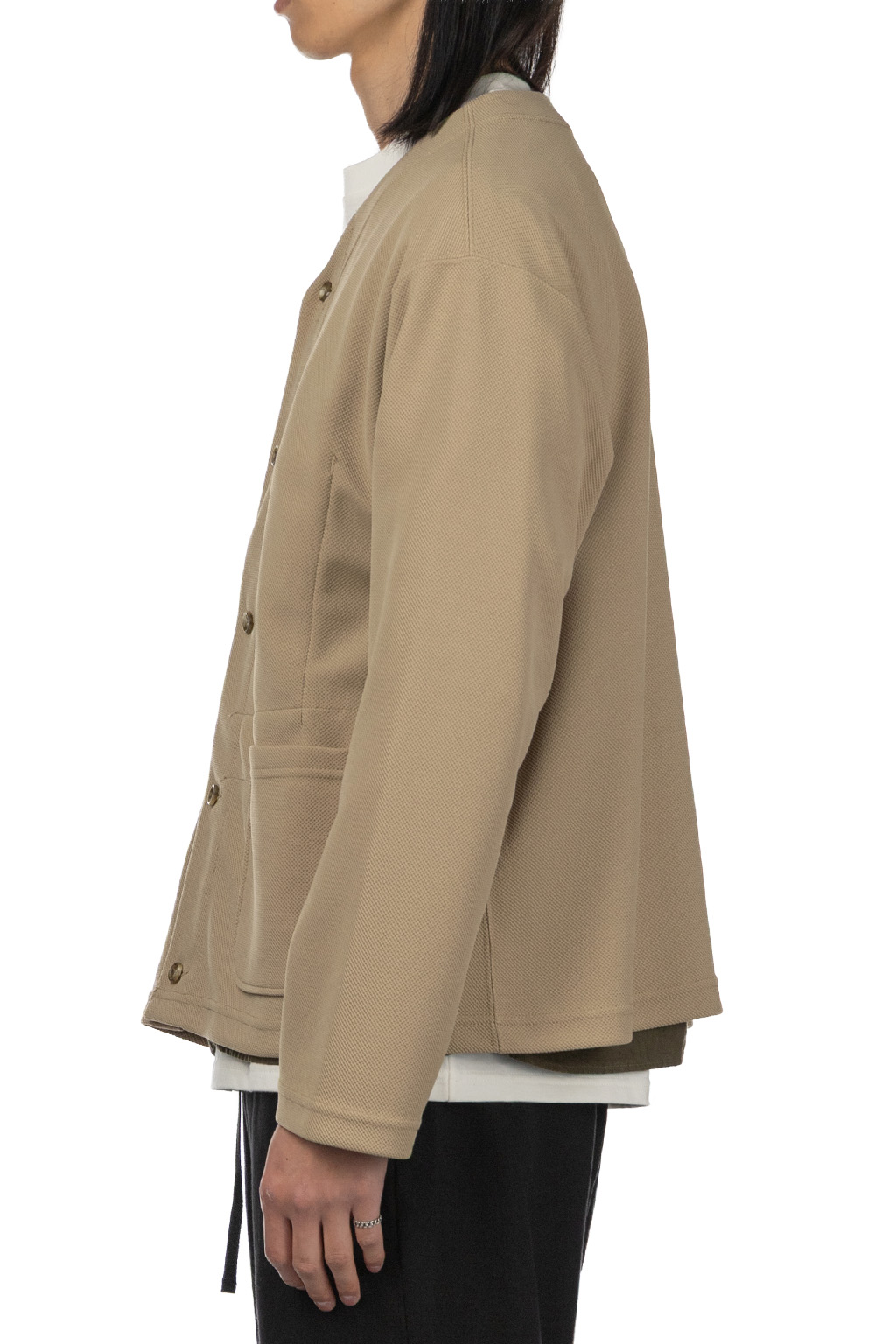 Engineered Garments - Knit Cardigan - Khaki Diamond Poly Knit