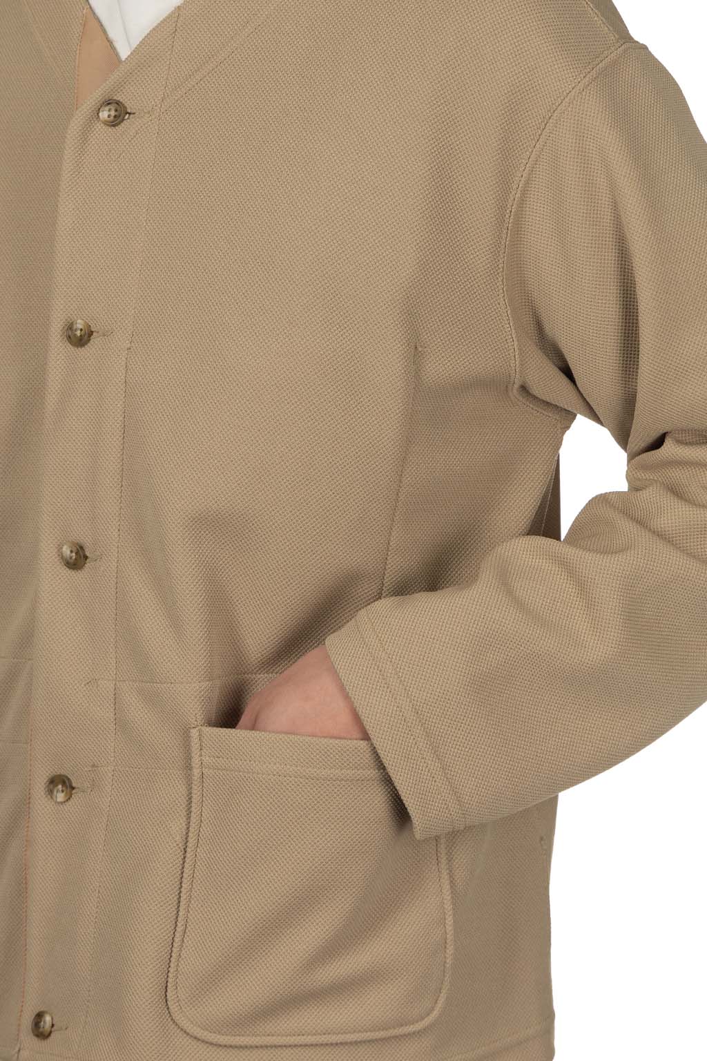 Engineered Garments - Knit Cardigan - Khaki Diamond Poly Knit