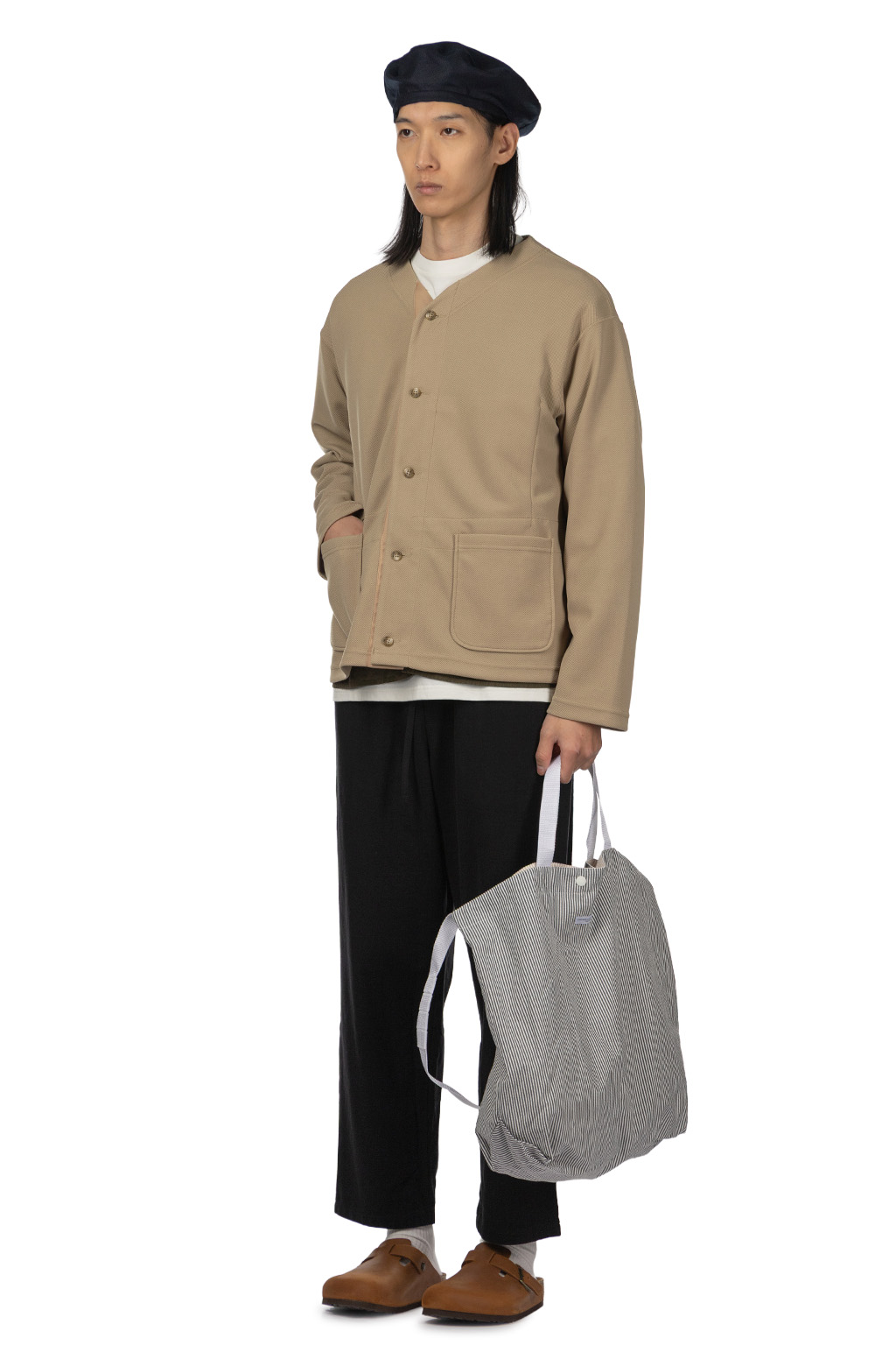 Engineered Garments - Knit Cardigan - Khaki Diamond Poly Knit