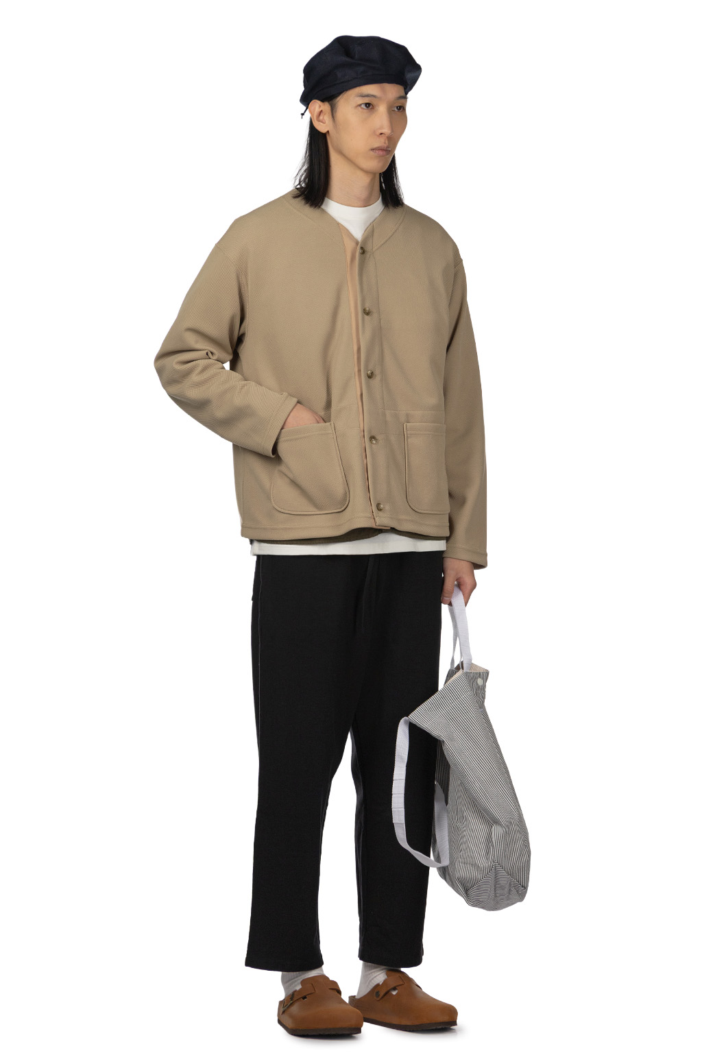 Engineered Garments - Knit Cardigan - Khaki Diamond Poly Knit