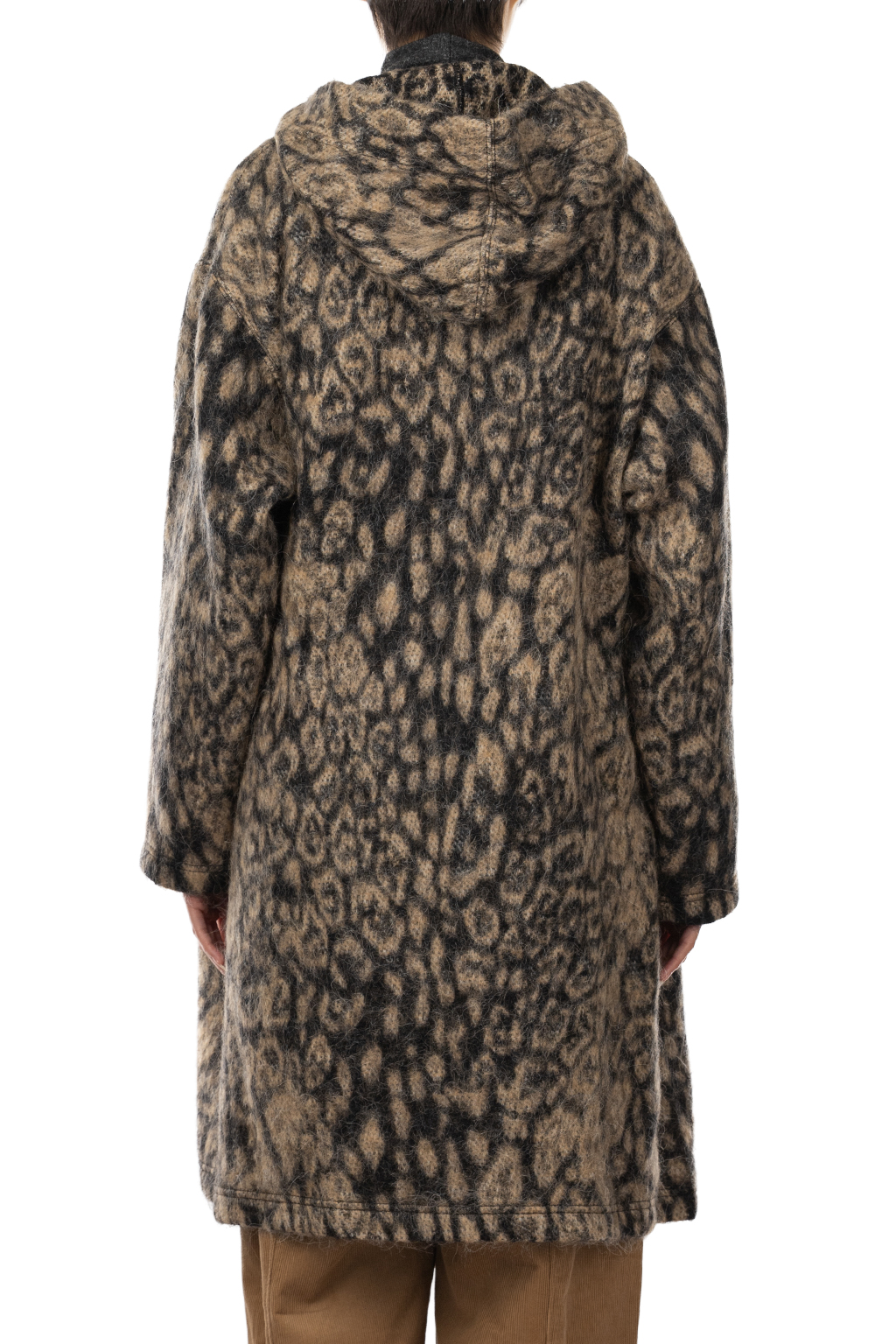 Engineered Garments - Knit Robe - Brown Wool Poly Leopard Jacquard