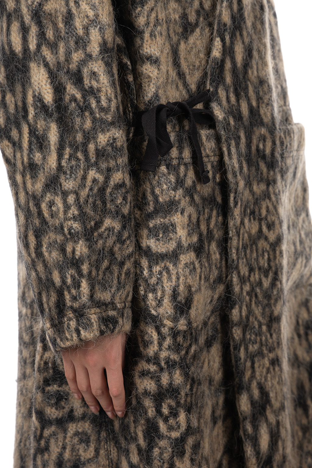 Engineered Garments - Knit Robe - Brown Wool Poly Leopard Jacquard